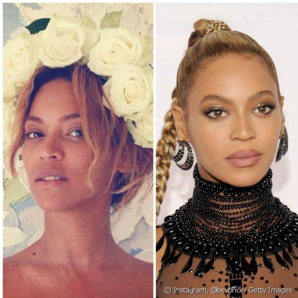 A maquiagem bem contornadao é uma das preferidas de Beyoncé (Foto: Instagram @beyonce/ Getty Images)